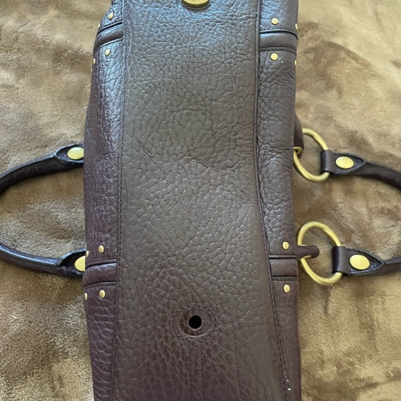 Kenneth Cole Purple Thick
Pebble Leather Studs Satchel Handbag
Purse PRE-OWNED - Picture 9 of 11